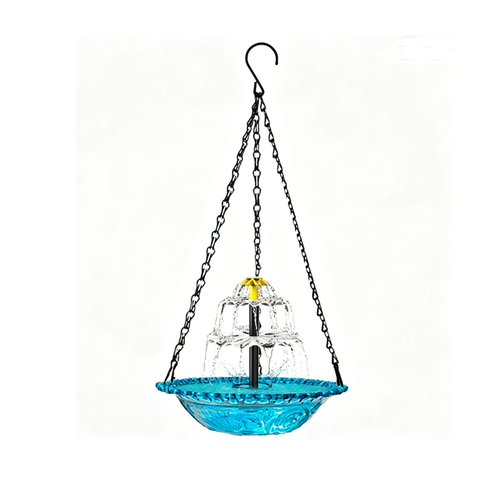 Bonsai Garden Backyard - Solar Bird Bath Fountain with Hanging