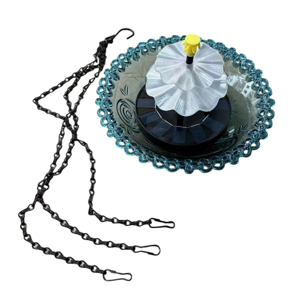 Bonsai Garden Backyard - Hanging Solar Powered Birdbath with Fountain