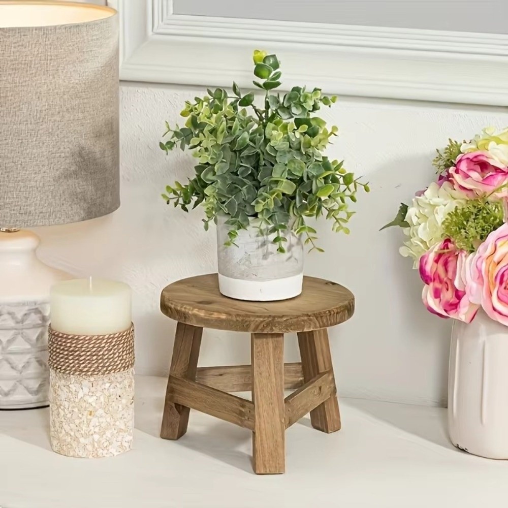 Bonsai Garden Display - Modern Bonsai Rack Wooden Mini Stool