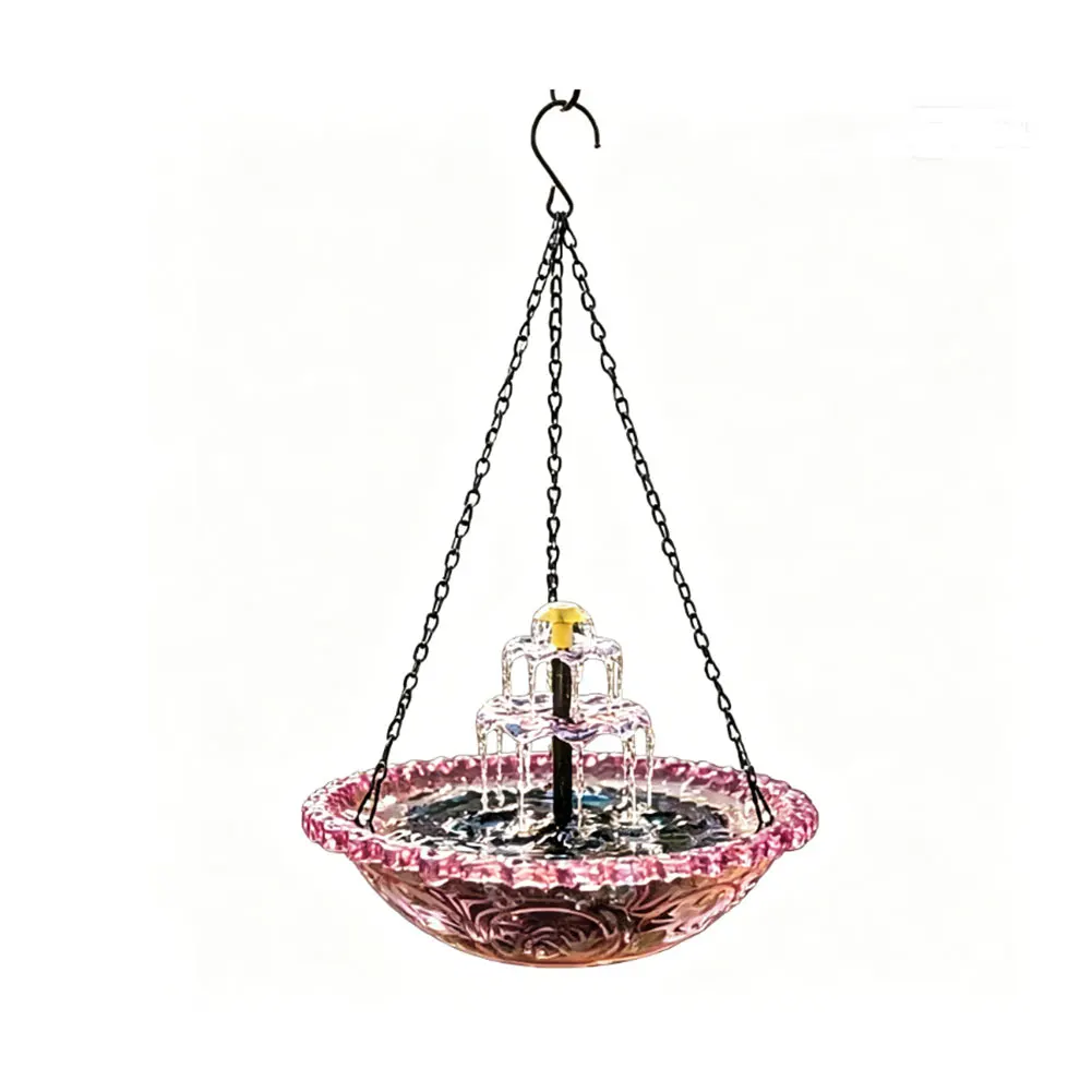 Hanging Solar Powered Birdbath - Bonsai Garden Backyard recension och pris