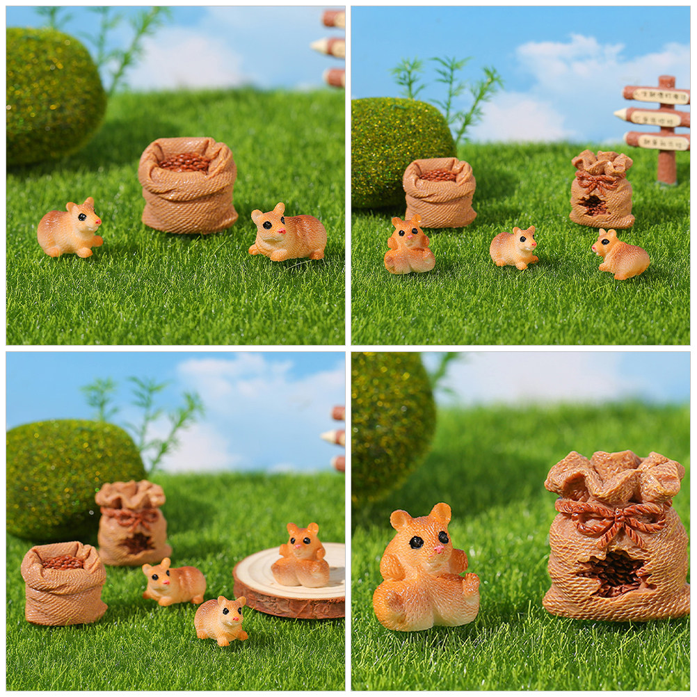 1Set Cute Resin Mini Rat Ornam - Bonsai Garden Backyard recension och pris
