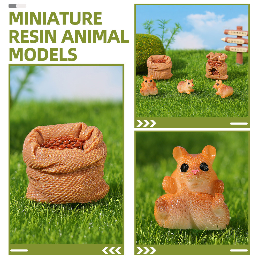 1Set Cute Resin Mini Rat Ornam - Bonsai Garden Backyard recension och pris
