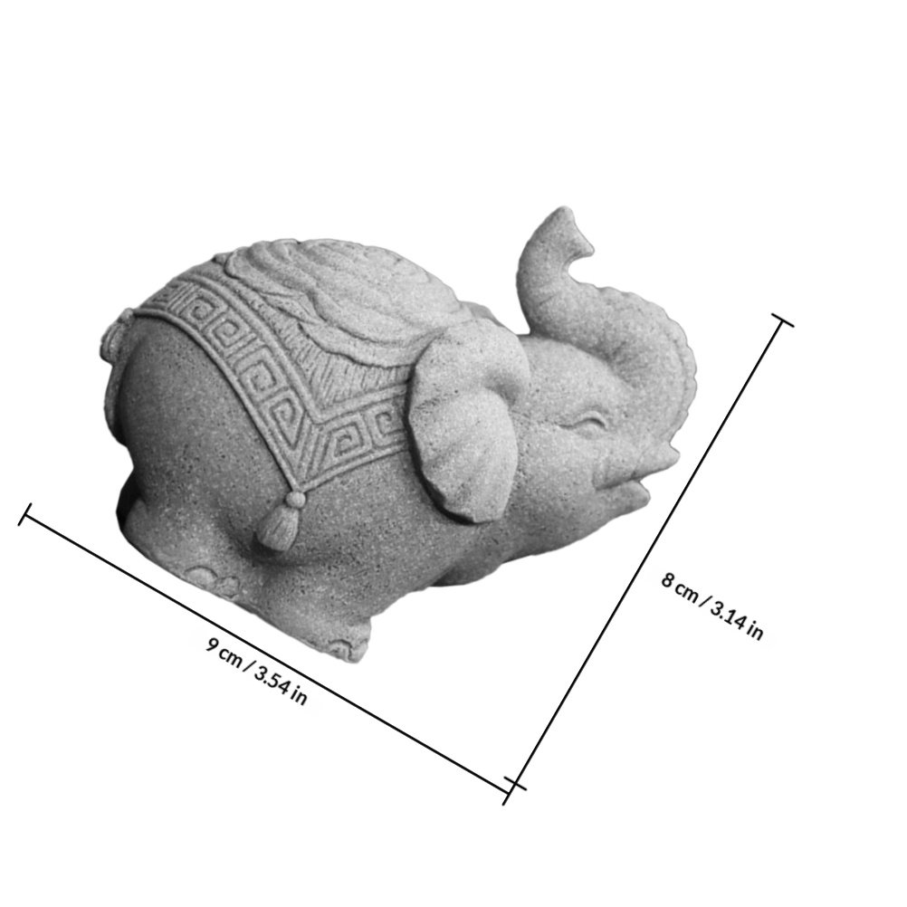 Sandstone Elephant Statue Hand - Bonsai Garden Display recension och pris