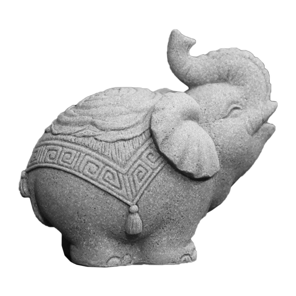 Sandstone Elephant Statue Hand - Bonsai Garden Display recension och pris