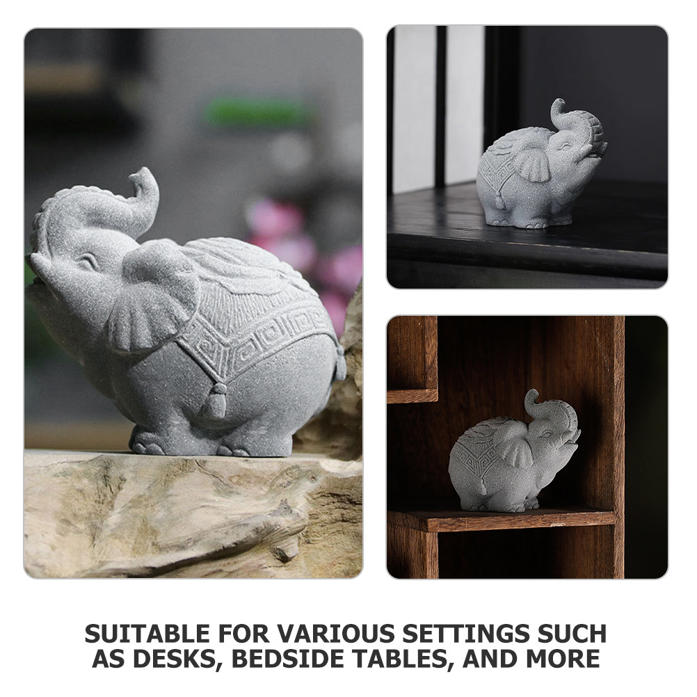 Sandstone Elephant Statue Hand - Bonsai Garden Display recension och pris