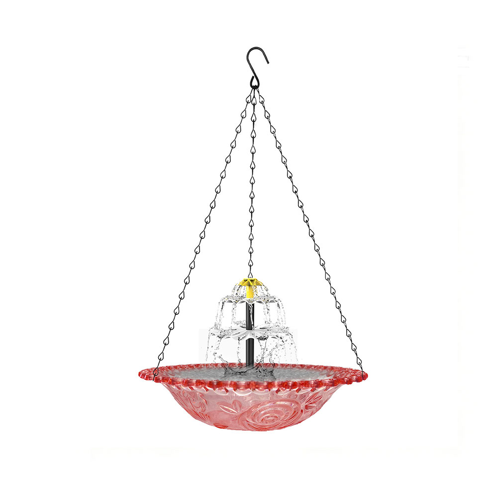 Hanging Solar Powered Birdbath - Bonsai Garden Backyard recension och pris