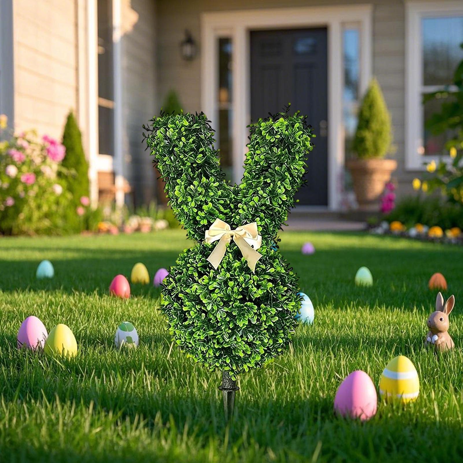 Easter Bunny Faux Tree Spring  - Bonsai Garden Backyard recension och pris