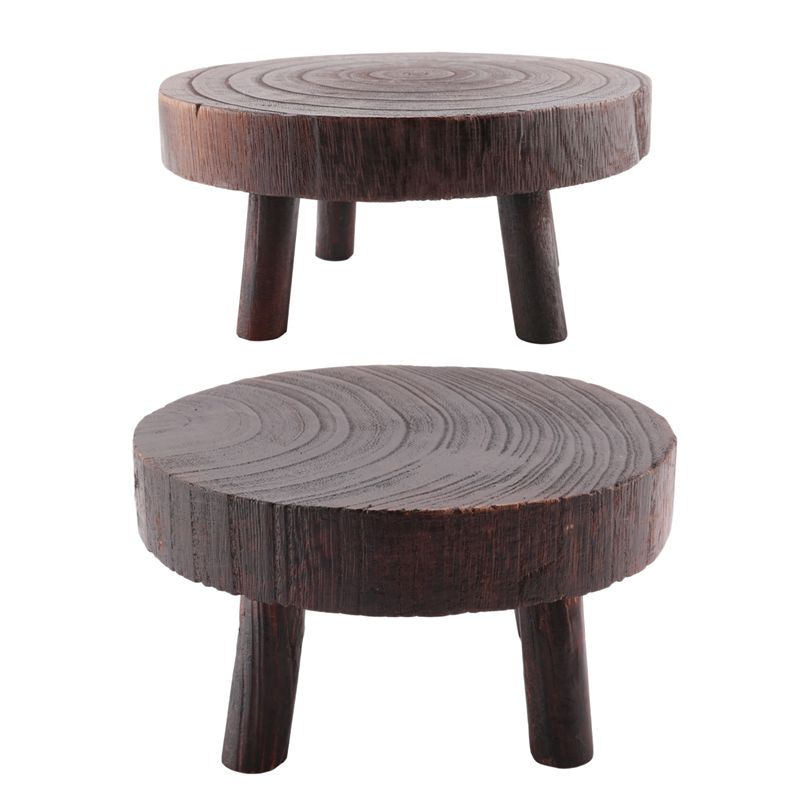 ABHU 2Pcs Mini Wooden Stool Fl - Bonsai Garden Display recension och pris