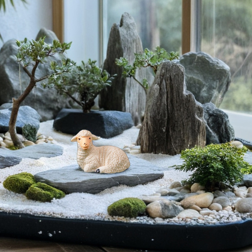 9Pcs Realistic Resin Sheep Min - Bonsai Garden Display recension och pris