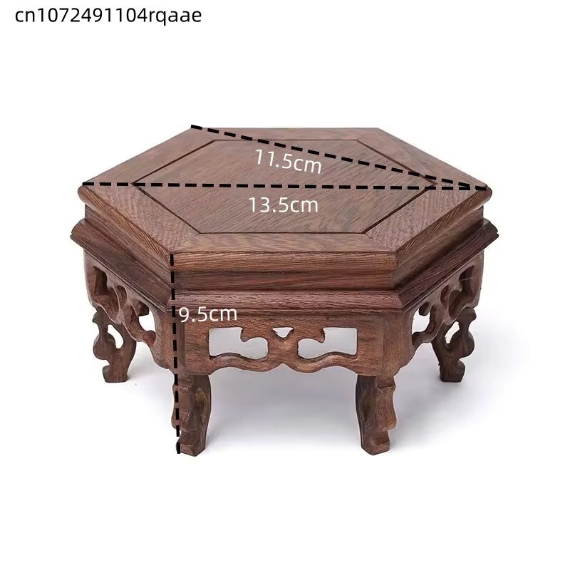 Wooden Hexagonal Plant Stand F - Bonsai Garden Display recension och pris